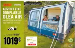 Narbonne accessoires Soplair - auvent fixe gonflable olea air offre