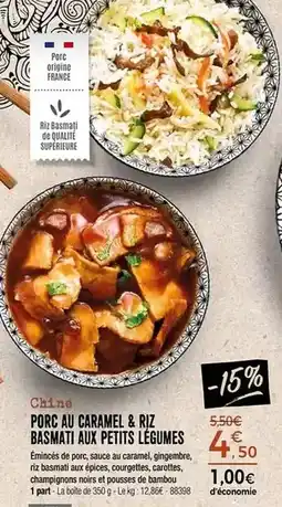 Thiriet Porc au caramel & riz basmati aux petits légumes offre