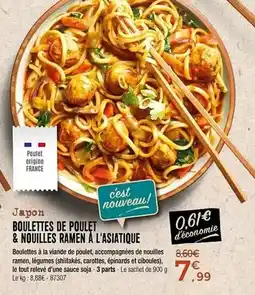 Thiriet Boulettes de poulet & nouilles ramen à l'asiatique offre
