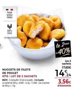 Thiriet Nuggets de filets de poulet offre