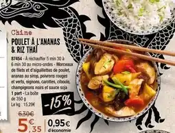 Thiriet Chine poulet à l'ananas & riz thai offre