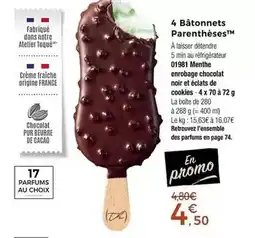 Thiriet Promo - 4 bâtonnets parentheses offre