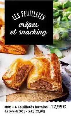 Thiriet Feuilletés lorrains offre