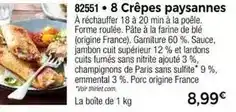 Thiriet 82541 + 10 crêpes jambon/emmental offre