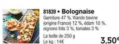 Thiriet Bolognaise offre