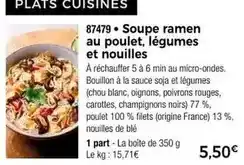 Thiriet Soupe ramen au poulet, légumes et nouilles offre
