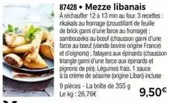 Thiriet Mezze libanais offre