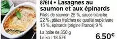 Thiriet Lasagnes au saumon et aux épinards offre