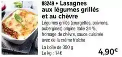 Thiriet Lasagnes aux légumes grillés et au chèvre offre