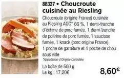 Thiriet Choucroute cuisinée au riesling offre