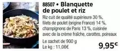 Thiriet Blanquette de poulet et riz offre