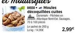Thiriet Moules décoquillées cuites offre