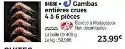 Thiriet Gambas entieres crues 4 a 6 pièces offre