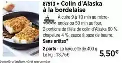 Thiriet Colin d'alaska à la bordelaise offre