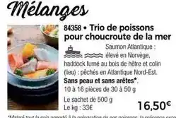 Thiriet Trio de poissons pour choucroute de la mer offre