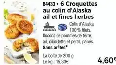 Thiriet Persil - o croquettes au colin d'alaska ail et fines herbes offre