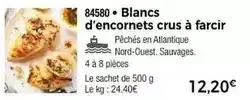 Thiriet 84580 blancs d'encornets crus à farcir offre