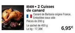 Thiriet Canard - 2 cuisses de offre