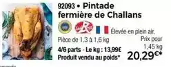 Thiriet Pintade fermière de challans offre