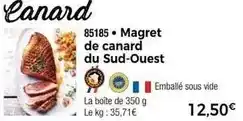 Thiriet Canard - magret de du sud-ouest offre