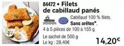 Thiriet Filets de cabillaud panés offre
