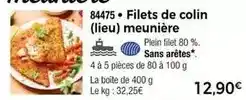 Thiriet Filets de colin offre