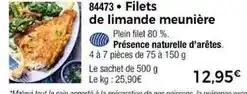 Thiriet Filets de limande meunière offre