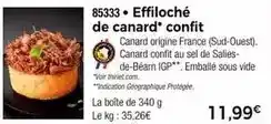 Thiriet Canard - effiloché de confit offre