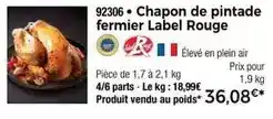 Thiriet Label rouge - chapon de pintade fermier offre