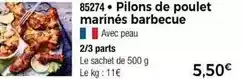 Thiriet Pilons de poulet marines barbecue offre
