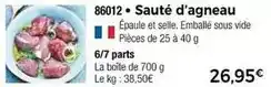 Thiriet Sauté d'agneau offre