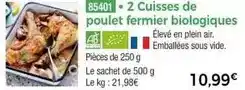 Thiriet Cuisses de poulet fermier biologiques offre