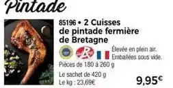 Thiriet 2 cuisses de pintade fermière de bretagne offre