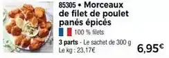 Thiriet Morceaux de filet de poulet panés épicés offre