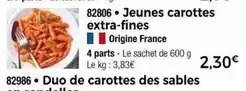 Thiriet Jeunes carottes extra-fines offre
