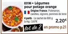 Thiriet Orange - légumes pour potage offre