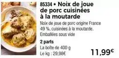 Thiriet Noix de joue de porc cuisinées à la moutarde offre
