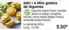 Thiriet 4 mini gratins de légumes offre