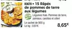 Thiriet 15 râpés de pommes de terre aux légumes offre