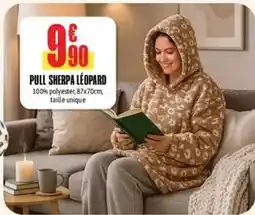 L'incroyable Pull sherpa leopard offre