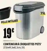L'incroyable Conteneur à croquettes 'pets' offre
