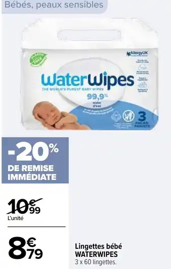 Lingettes bébé waterwipes