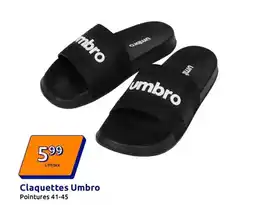 Action Umbro - clquettes offre