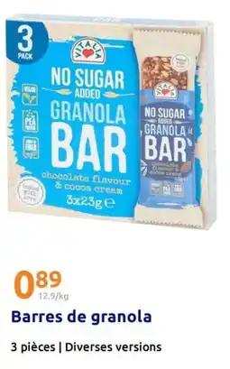 Action Granola - barres de offre