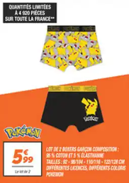 Netto Lot de 2 boxers garçon composition offre