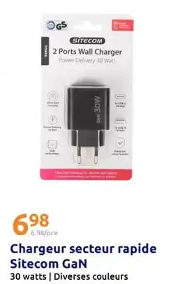 Action Watts - chargeur secteur rapide sitecom offre