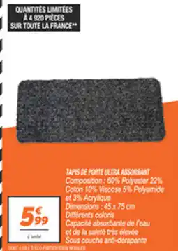 Netto Tapis de porte ultra absorbant offre