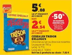 Hyper U Cereales tresor kellogg's offre