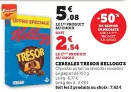 Hyper U Cereales tresor kellogg's offre