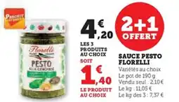 Hyper U Sauce pesto florelli offre